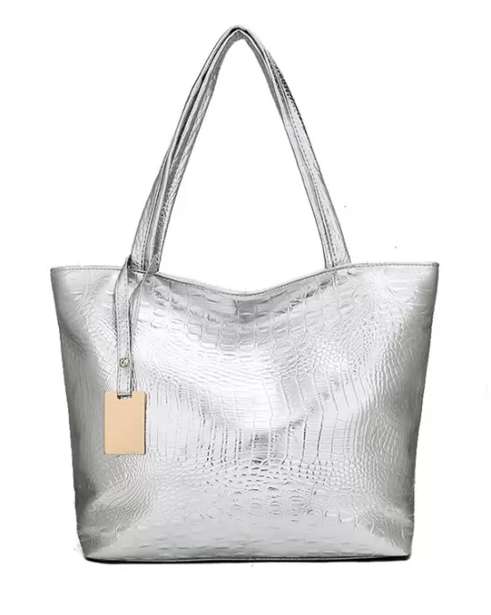 Original Solid Color Shiny Tote Bag