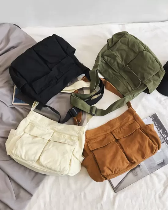 Simple Solid Color Bags Accessories