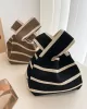 Urban Contrast Color Striped Bags Accessories Handbags