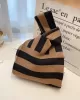 Knitting Checkerboard Zebra-Stripe Striped Bags Accessories Handbags