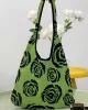 Original Creation Floral Weave Contrast Color Bags Accessories