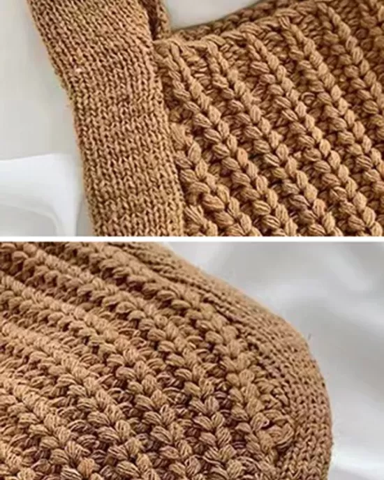 Simple Solid Color Chic Knitting Bags Accessories