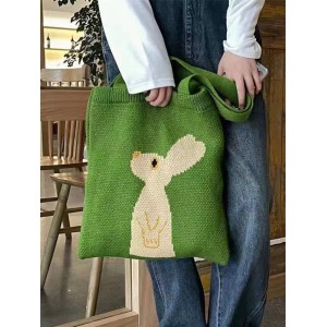 Casual Weave Contrast Color Animal Bags Accessories