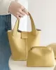 Simple Casual Chic PU Solid Color 2 Pieces Bags Accessories