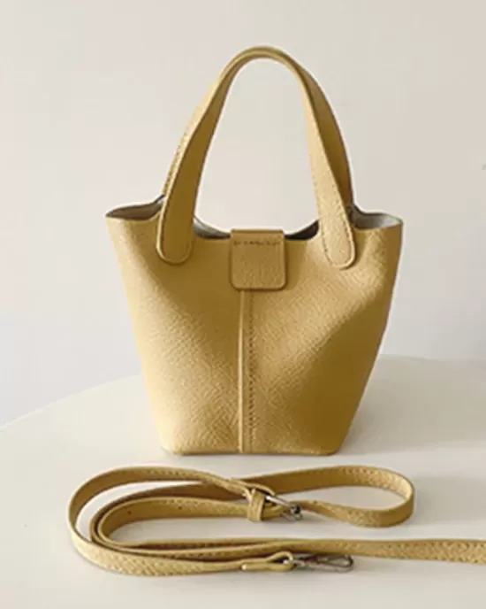 Simple Casual Chic PU Solid Color 2 Pieces Bags Accessories