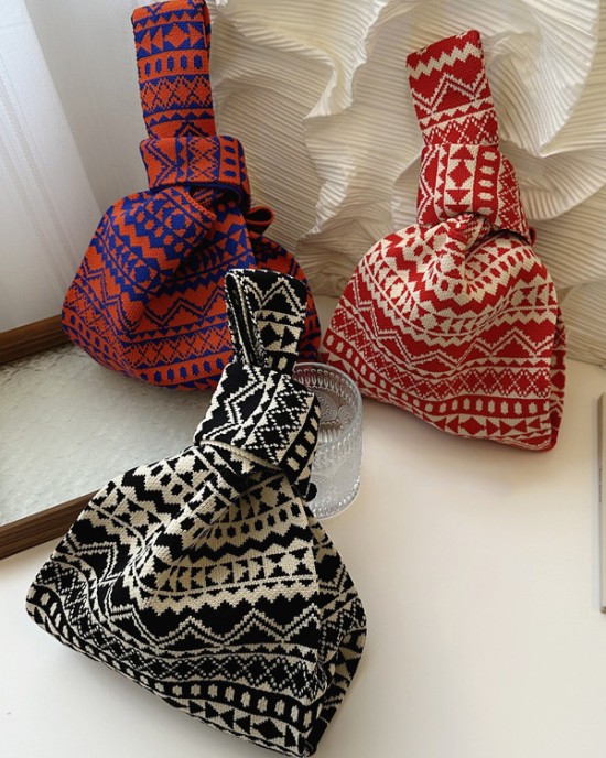 Rhombus Woven Handbag Bags Accessories