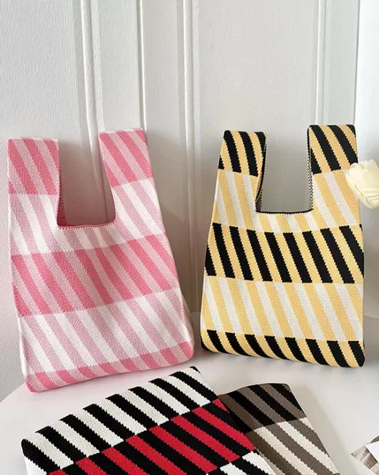 Striped Woven Handbag Bags Accessories