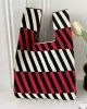 Striped Woven Handbag Bags Accessories