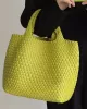 Solid Color Woven Tote Handbags Bags