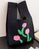 Floral Printed Woven Handbag Bags Accessories