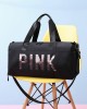 Sequined Letter Print Large-Capacity Outdoor Portable Travel Bag