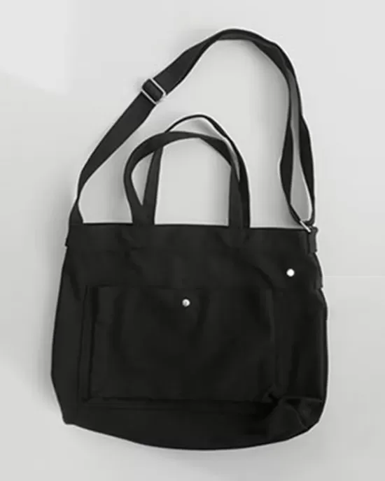 Simple Casual Solid Color Canvas Sling Bag