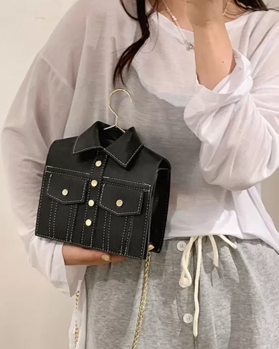 Original Stylish PU Contrast Color Shoulder Bag Accessories