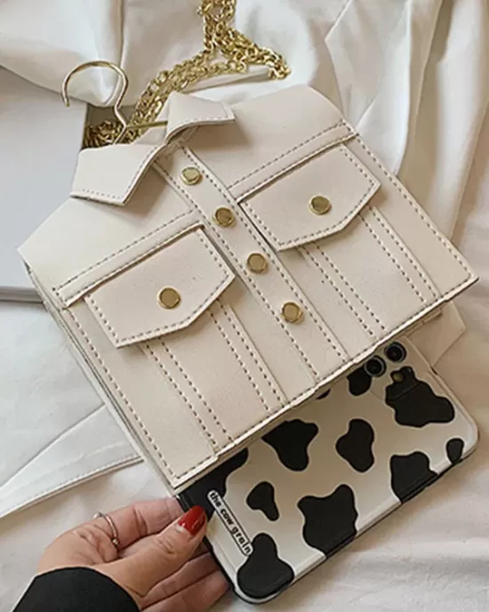 Original Stylish PU Contrast Color Shoulder Bag Accessories