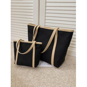 Casual Simple Solid Color Canvas Tote Bag