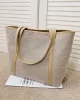 Casual Simple Solid Color Canvas Tote Bag