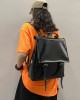 Simple Vintage Solid Color Backpack