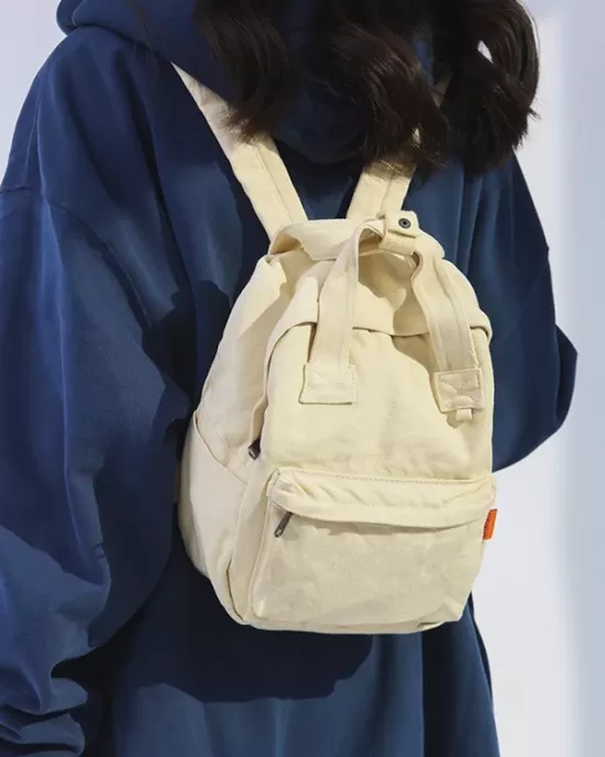 Simple Casual 5 Colors Canvas Backpack