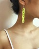 Simple Acrylic Buckle Fashion Street Shot Fluorescent Earrings