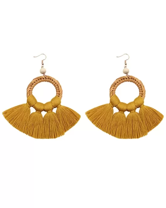 Tasseled Knitting Bohemia Earrings