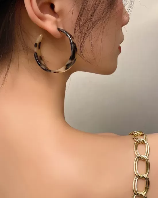 Original Leopard Geometric Earrings