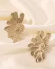 Vintage Alloy Flower Earrings