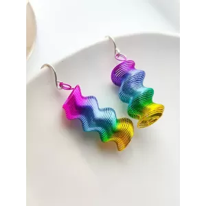 Spiral Colorful Gradient Stylish Earrings