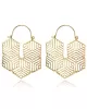 Fashionable Simple Hollow Irregular Geometric Rhombus Alloy Earrings