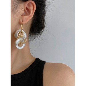 Stylish Statement Chains Geometric Earrings