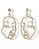 Fashion Creative Face Beaded Decorate Hollow Earrings