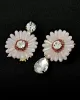 Original Vintage Asymmetric Floral Earrings Accessories