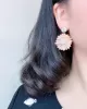 Original Vintage Asymmetric Floral Earrings Accessories