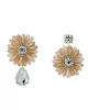 Original Vintage Asymmetric Floral Earrings Accessories