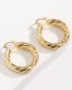 Fashion Retro Spiral Geometric Round Stud Simple Earrings