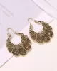 Vintage Geometric Openwork Flower Earrings