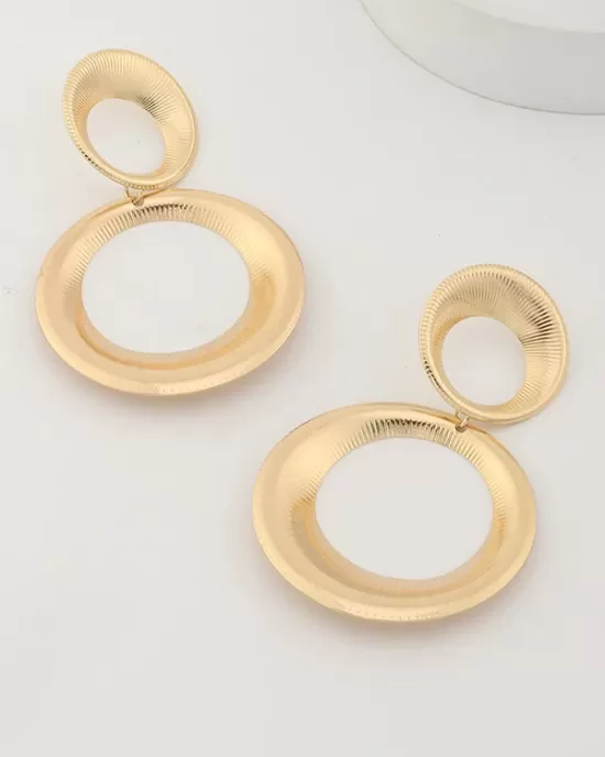 Statement Hollow Solid Color Geometric Earrings Accessories