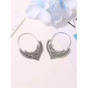 Vintage Pattern Love Hollow Earrings