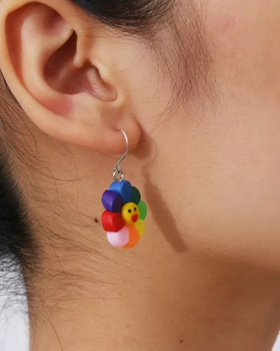 Fashion Colorful Smiley Acrylic Earrings