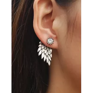 Original Rhinestone Wings Shape Earrings