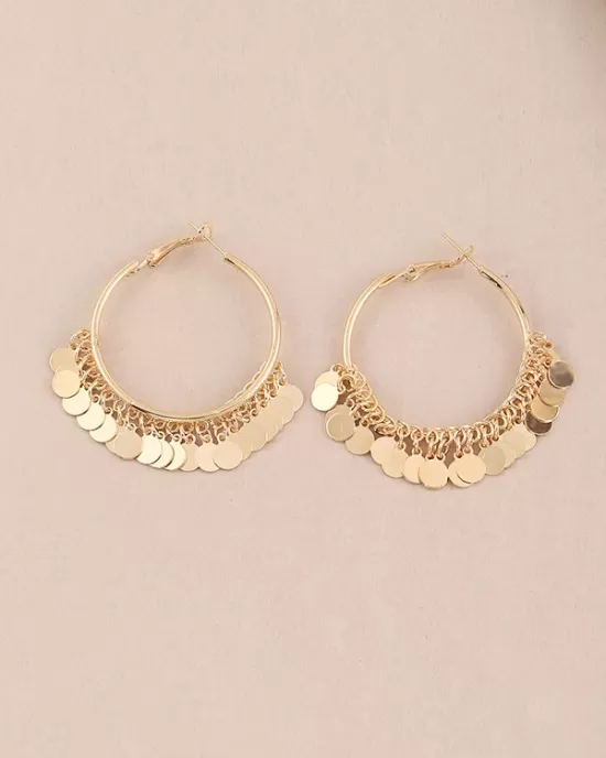 Fashion Tasseled Solid Color Geometric Earrings Accessories