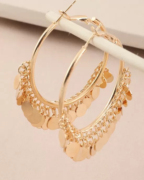 Fashion Tasseled Solid Color Geometric Earrings Accessories