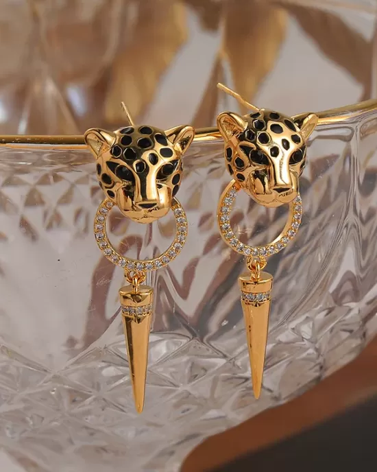 Geometric Leopard Earrings Accessories Eardrop