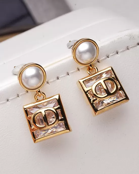 Contrast Color Geometric Earrings Accessories