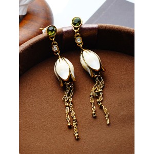 Flower Shape Tasseled Earrings Accessories