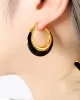 Contrast Color Geometric Split-Joint Earrings Accessories