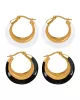 Contrast Color Geometric Split-Joint Earrings Accessories