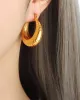 Pleated Solid Color Earrings Accessories