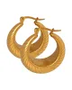 Pleated Solid Color Earrings Accessories