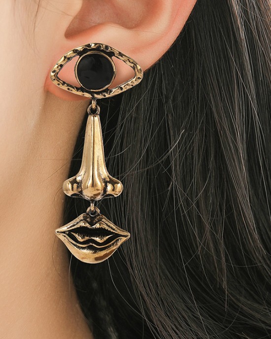 Contrast Color Geometric Earrings Accessories Drop Earrings