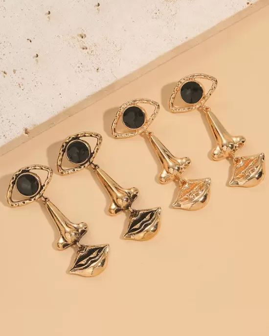 Contrast Color Geometric Earrings Accessories Drop Earrings